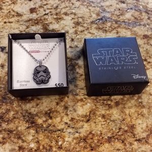 Star Wars Stormtrooper Steel Necklace. New in Box